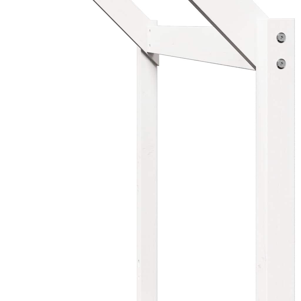 vidaXL Kids' Bed Roof White 203x95.5x142 cm Solid Wood Pine