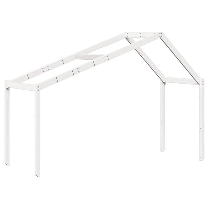 vidaXL Kids'Bed Roof White 203x80,5x142 cm Solid Wood Pine