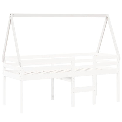 vidaXL Kids' Bed Roof White 209x95.5x88 cm Solid Wood Pine