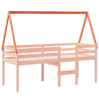 vidaXL Kids' Bed Roof Wax Brown 209x95.5x88 cm Solid Wood Pine