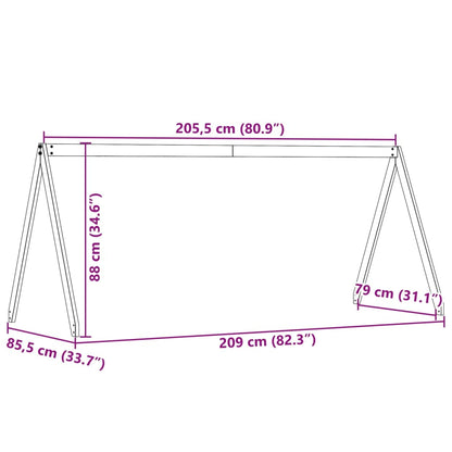 vidaXL Kids' Bed Roof 209x85.5x88 cm Solid Wood Pine