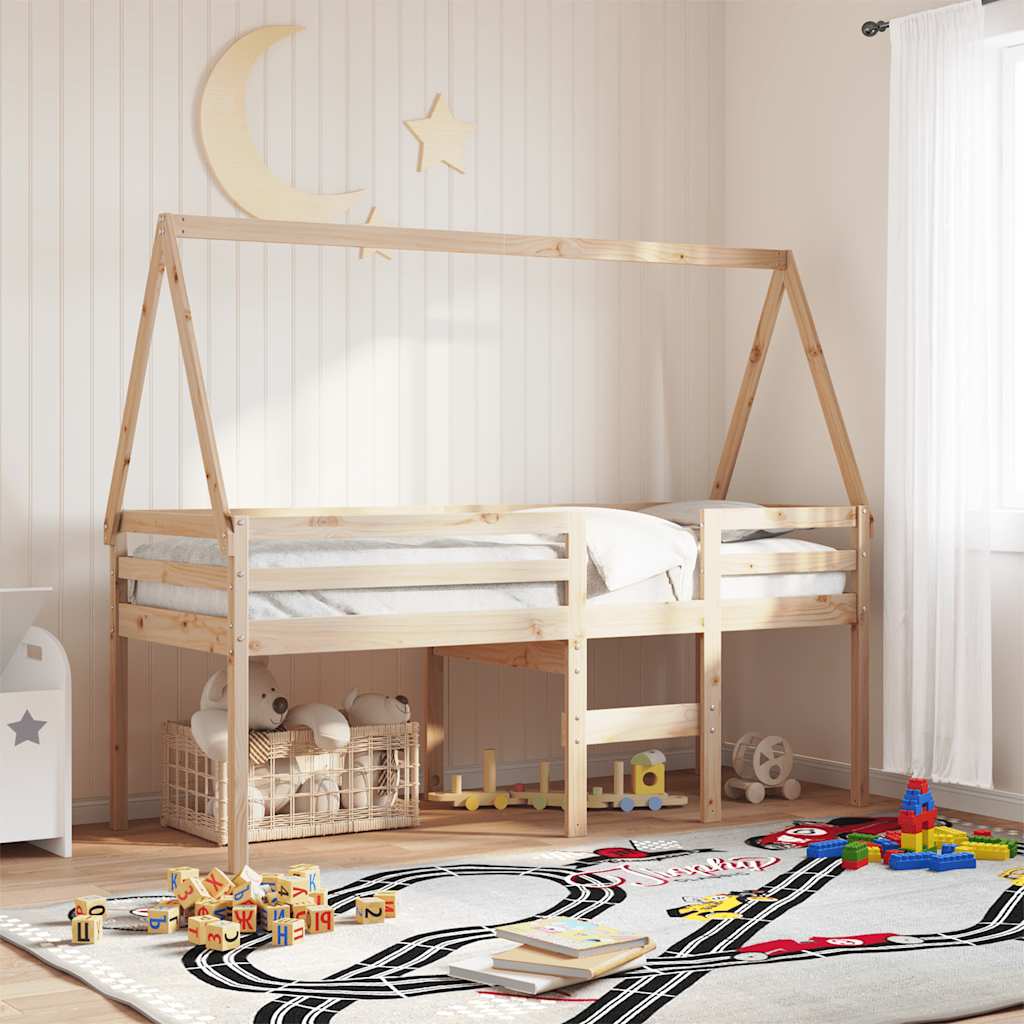 vidaXL Kids'Bed Roof 209x85,5x88 cm Solid Wood Pine
