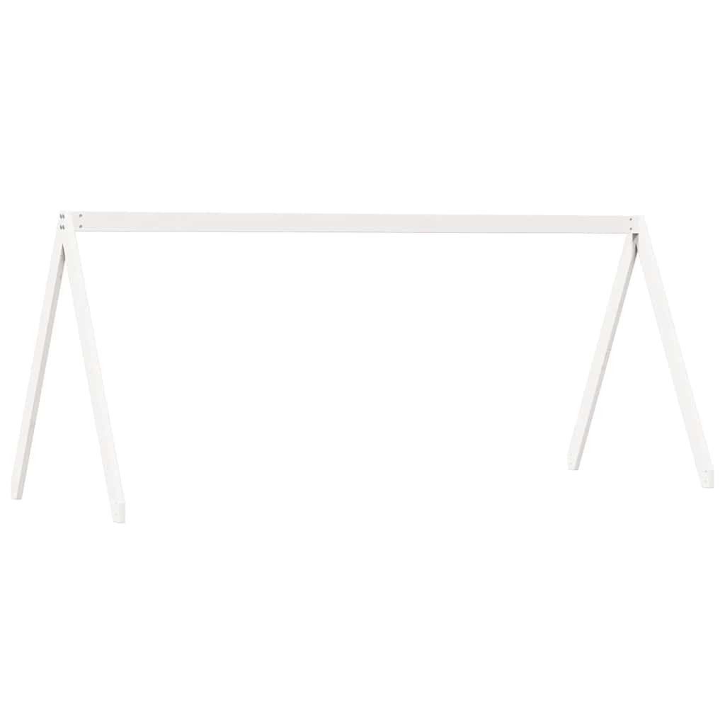 vidaXL Kids'Bed Roof White 209x85,5x88 cm Solid Wood Pine