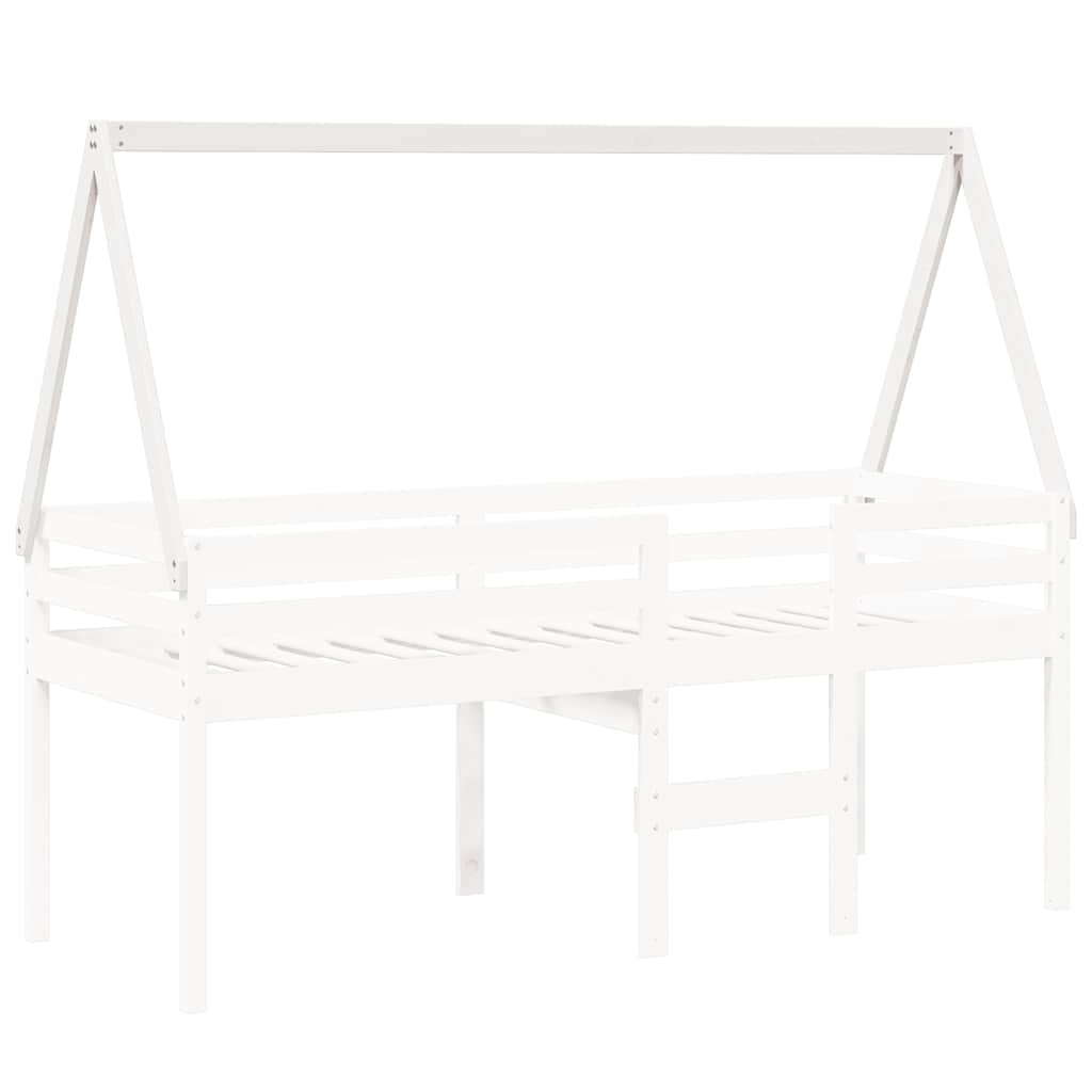 vidaXL Kids' Bed Roof White 209x85.5x88 cm Solid Wood Pine