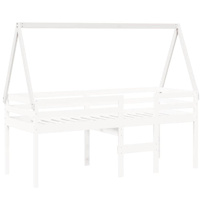 vidaXL Kids' Bed Roof White 209x85.5x88 cm Solid Wood Pine