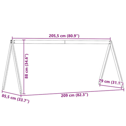 vidaXL Kids' Bed Roof White 209x85.5x88 cm Solid Wood Pine