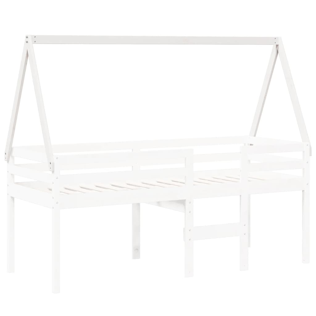 vidaXL Kids' Bed Roof White 199x95.5x88 cm Solid Wood Pine