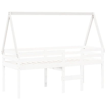 vidaXL Kids' Bed Roof White 199x95.5x88 cm Solid Wood Pine