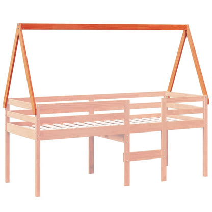 vidaXL Kids' Bed Roof Wax Brown 199x95.5x88 cm Solid Wood Pine