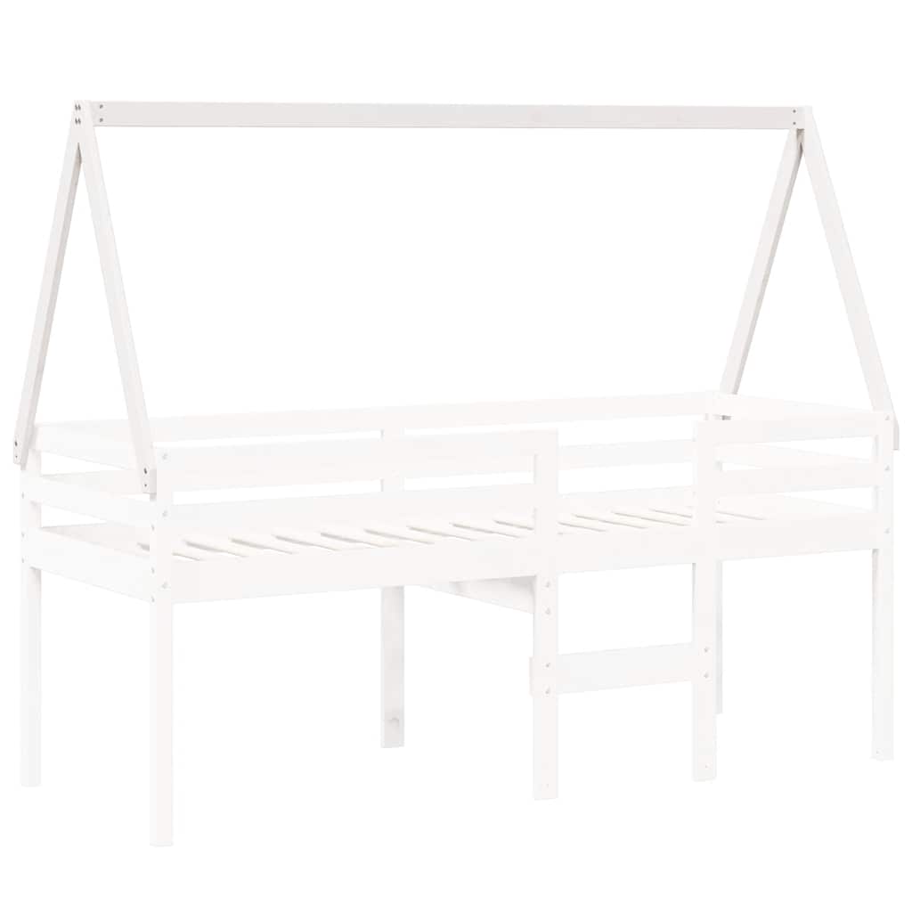 vidaXL Kids' Bed Roof White 199x80.5x88 cm Solid Wood Pine