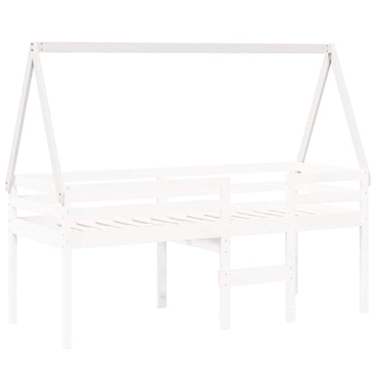vidaXL Kids' Bed Roof White 199x80.5x88 cm Solid Wood Pine