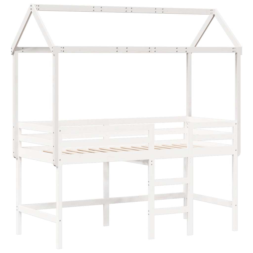 vidaXL Kids'Bed Roof White 217x95,5x159 cm Solid Wood Pine