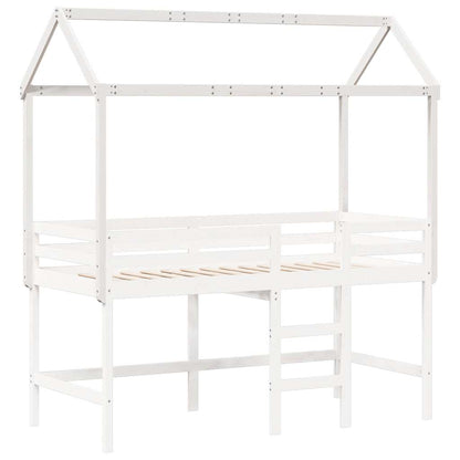 vidaXL Kids'Bed Roof White 217x95,5x159 cm Solid Wood Pine
