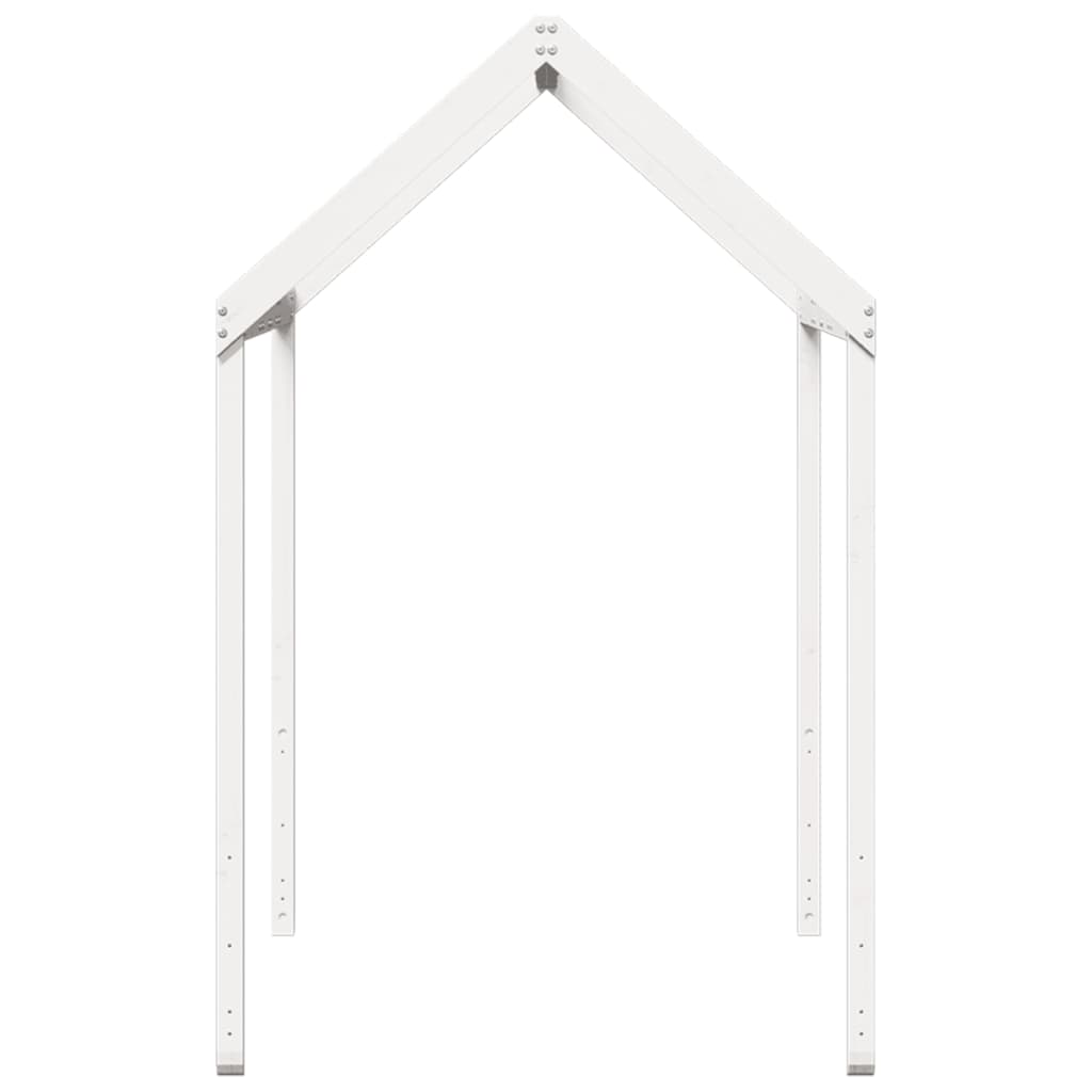 vidaXL Kids' Bed Roof White 217x95.5x159 cm Solid Wood Pine