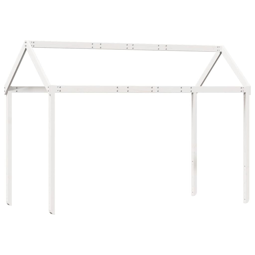 vidaXL Kids' Bed Roof White 217x95.5x159 cm Solid Wood Pine
