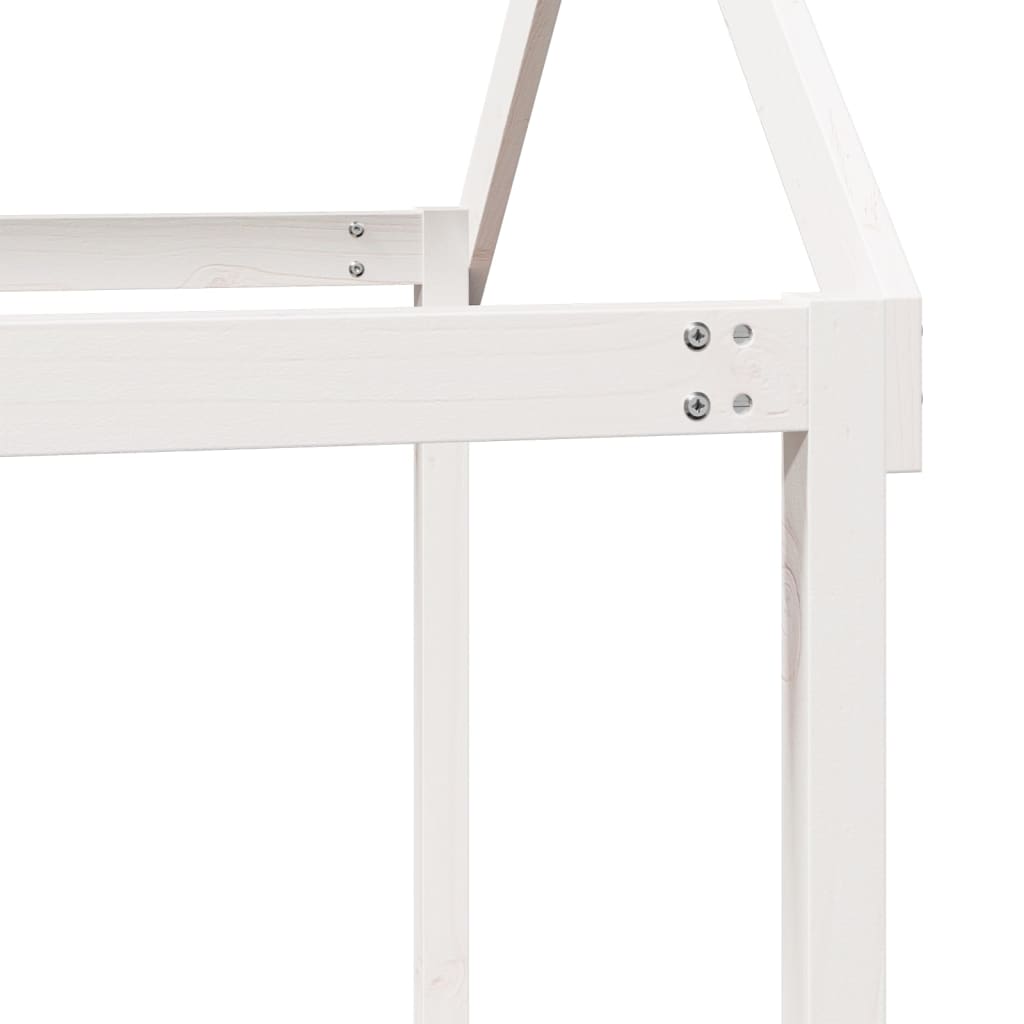 vidaXL Kids' Bed Roof White 217x95.5x159 cm Solid Wood Pine