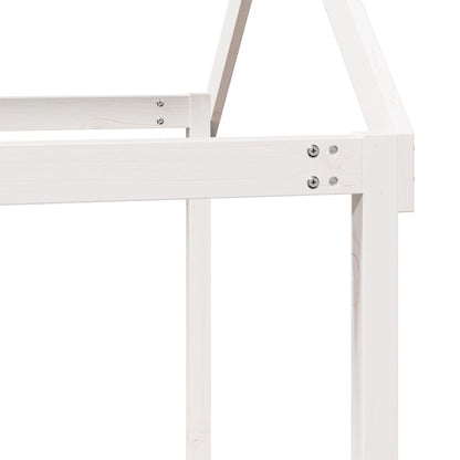 vidaXL Kids' Bed Roof White 217x95.5x159 cm Solid Wood Pine
