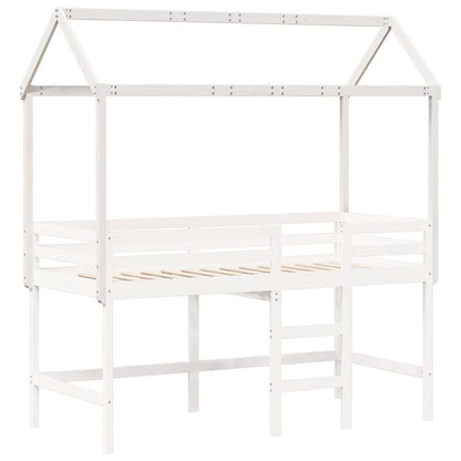 vidaXL Kids'Bed Roof White 217x85,5x154 cm Solid Wood Pine