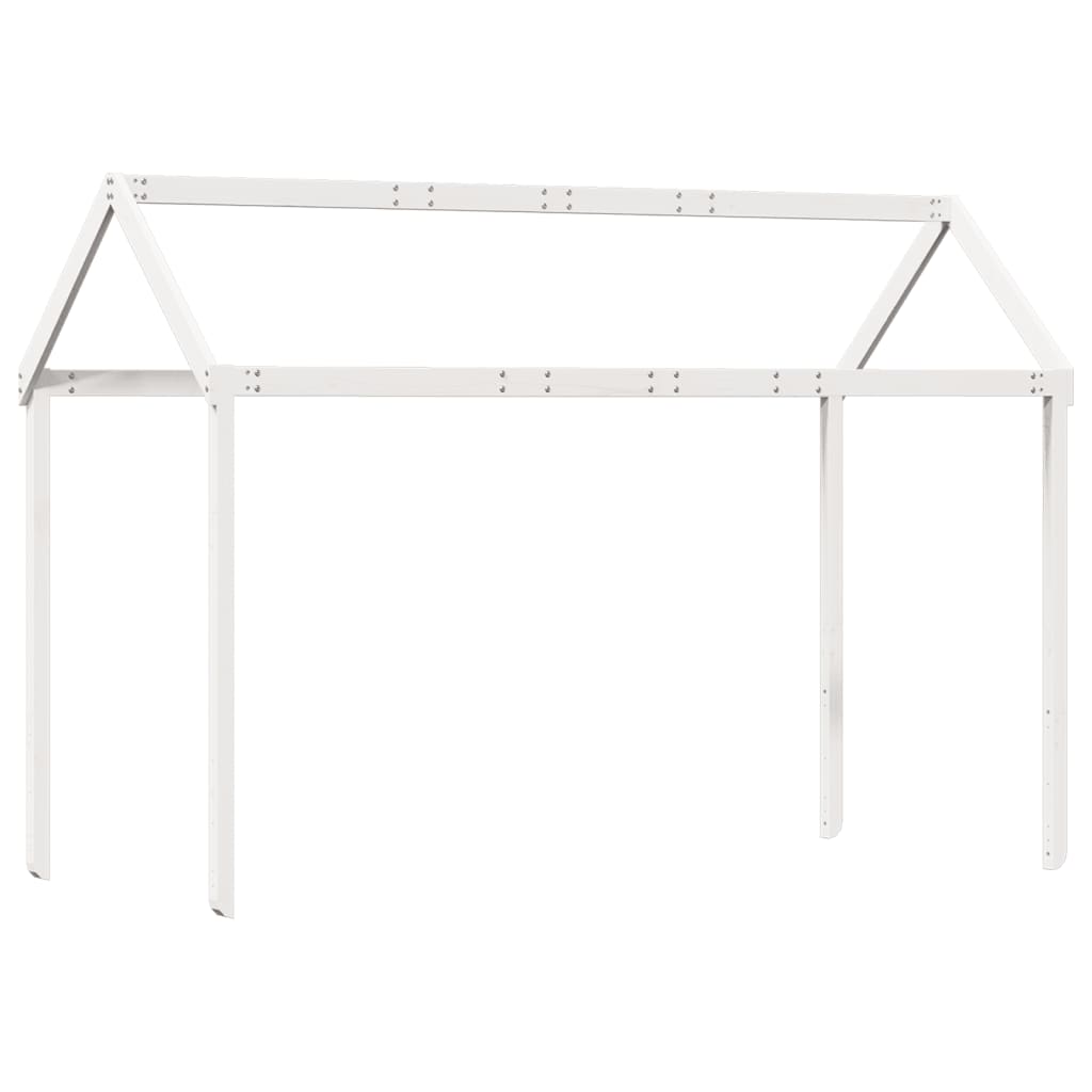 vidaXL Kids' Bed Roof White 217x85.5x154 cm Solid Wood Pine