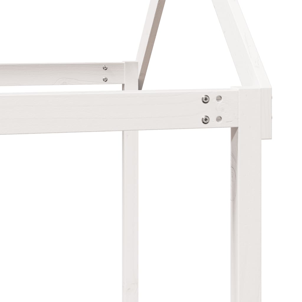 vidaXL Kids' Bed Roof White 217x85.5x154 cm Solid Wood Pine