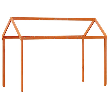 vidaXL Kids' Bed Roof Wax Brown 217x85.5x154 cm Solid Wood Pine