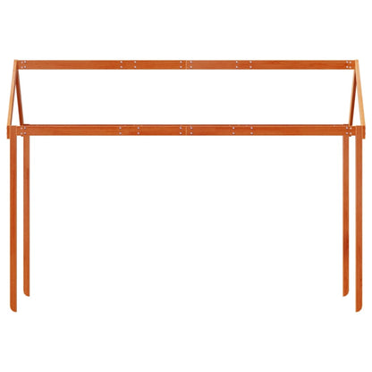 vidaXL Kids' Bed Roof Wax Brown 217x85.5x154 cm Solid Wood Pine