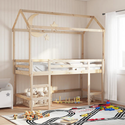 vidaXL Kids' Bed Roof 207x95.5x159 cm Solid Wood Pine