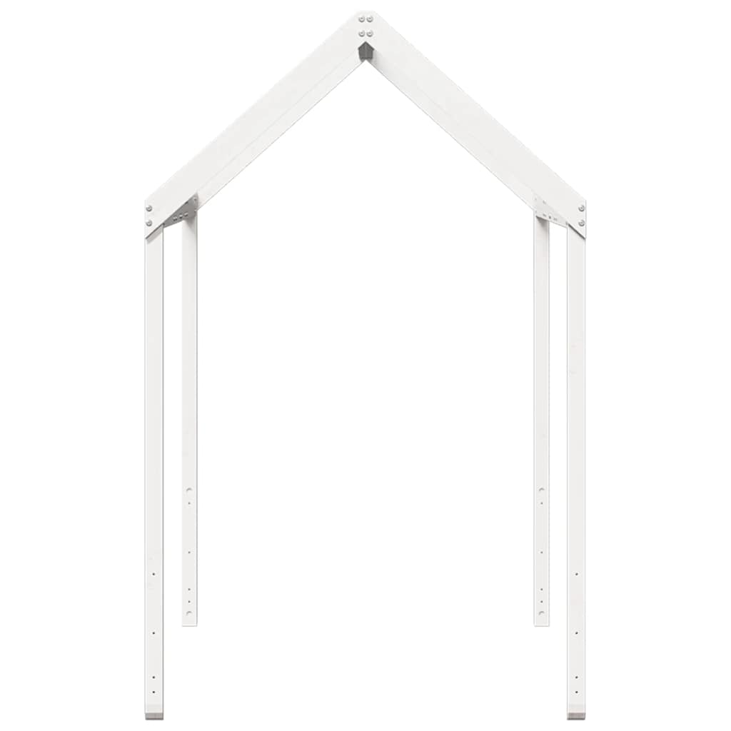 vidaXL Kids' Bed Roof White 207x95.5x159 cm Solid Wood Pine