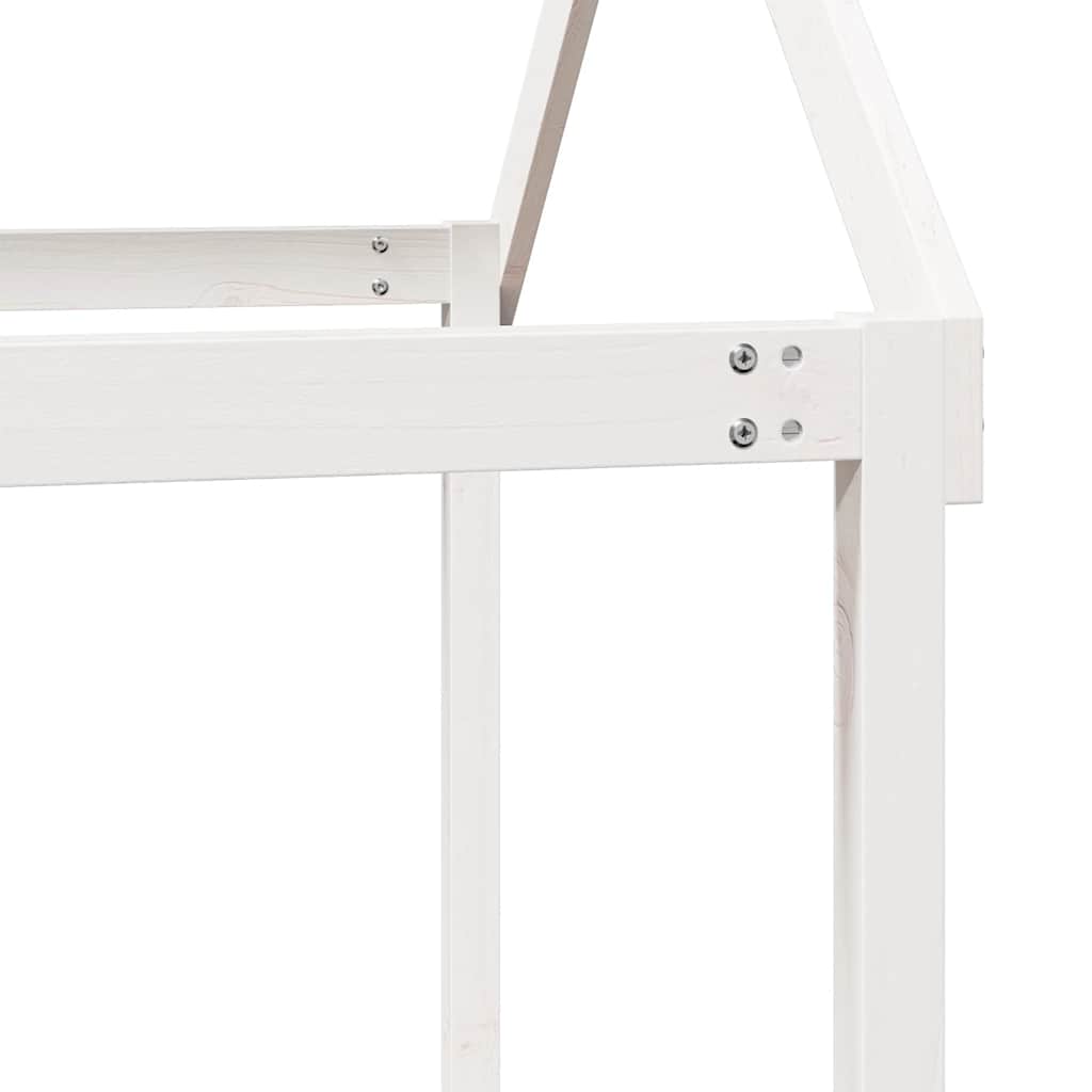 vidaXL Kids' Bed Roof White 207x95.5x159 cm Solid Wood Pine
