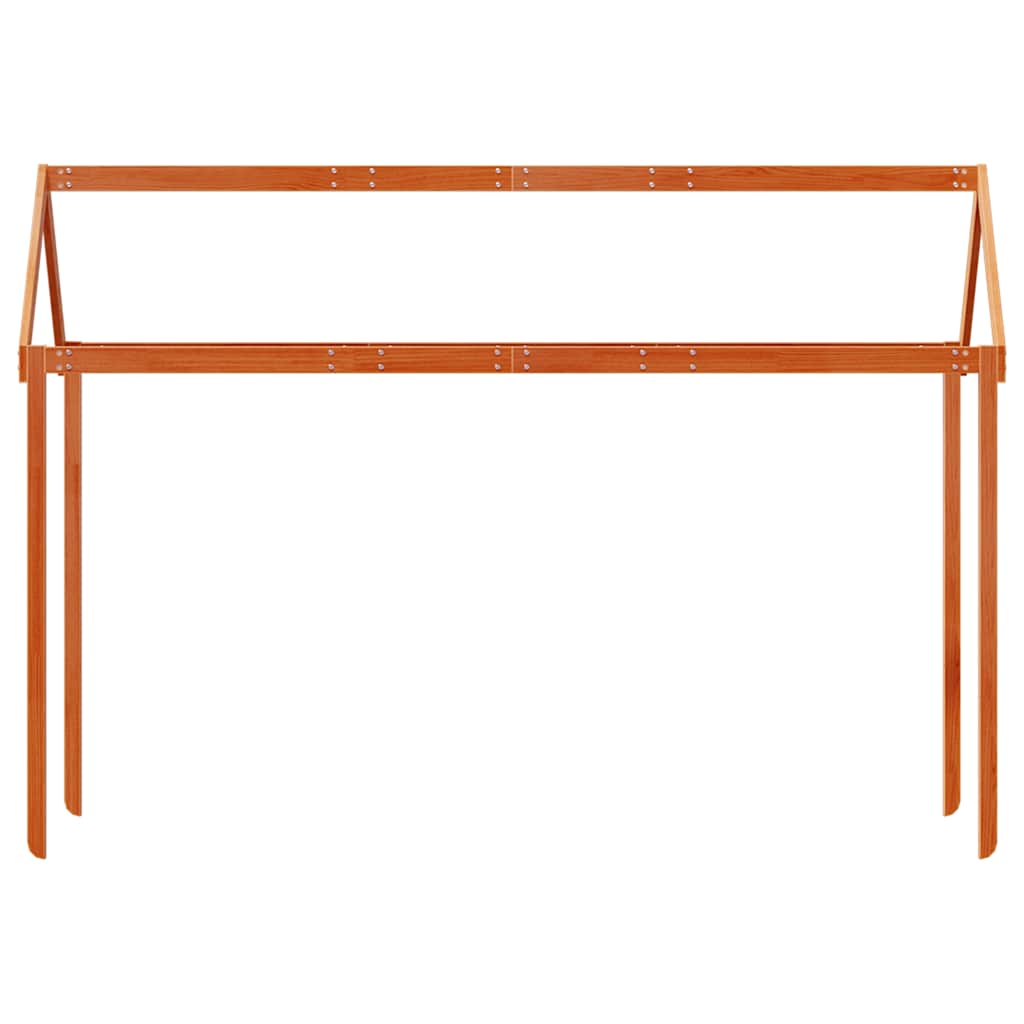 vidaXL Kids' Bed Roof Wax Brown 207x95.5x159 cm Solid Wood Pine