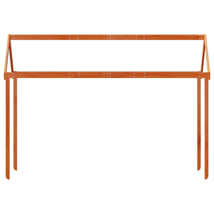 vidaXL Kids' Bed Roof Wax Brown 207x95.5x159 cm Solid Wood Pine