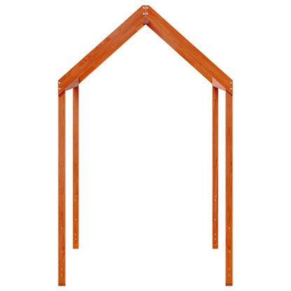 vidaXL Kids' Bed Roof Wax Brown 207x95.5x159 cm Solid Wood Pine