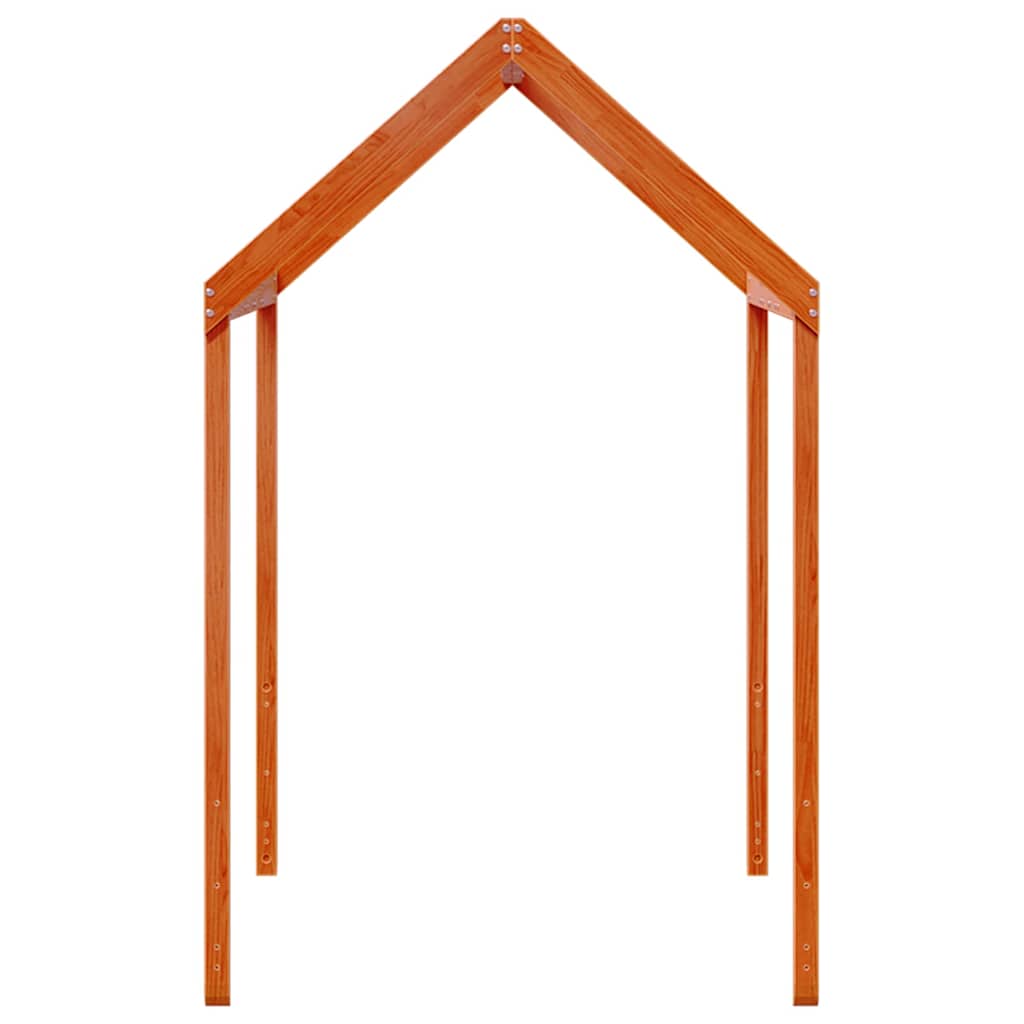 vidaXL Kids'Bed Roof Wax Brown 207x95,5x159 cm Solid Wood Pine