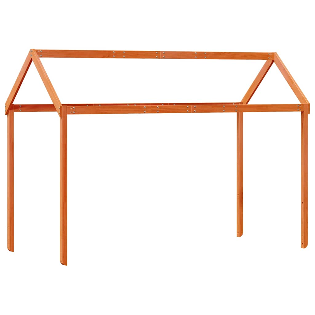 vidaXL Kids'Bed Roof Wax Brown 207x95,5x159 cm Solid Wood Pine