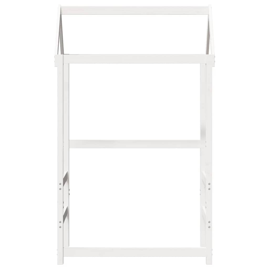 vidaXL Kids'Bed Roof White 118x70x176,5 cm Solid Wood Pine