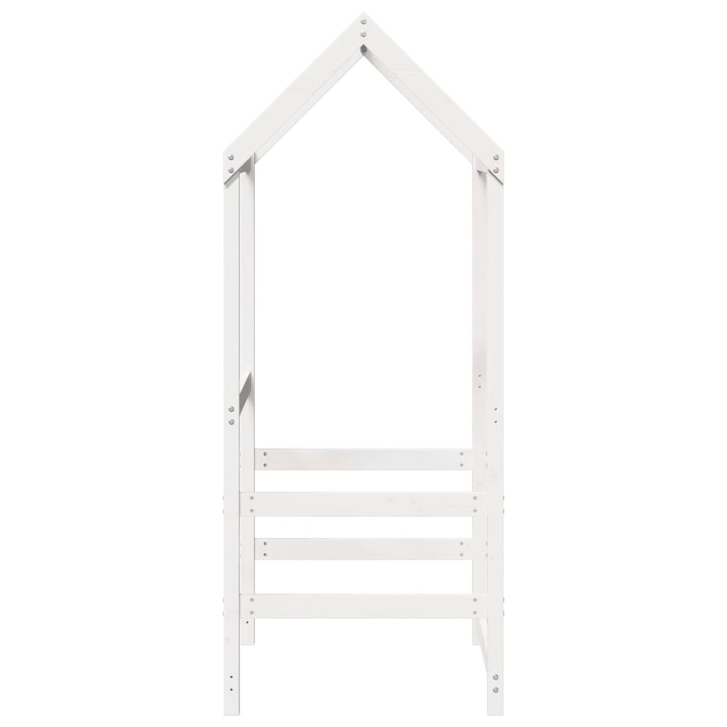 vidaXL Kids' Bed Roof White 118x70x176.5 cm Solid Wood Pine