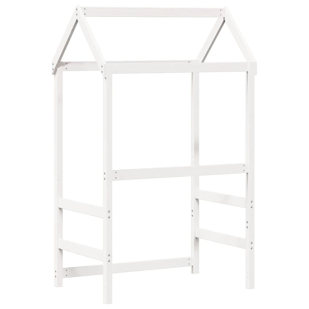 vidaXL Kids'Bed Roof White 118x70x176,5 cm Solid Wood Pine