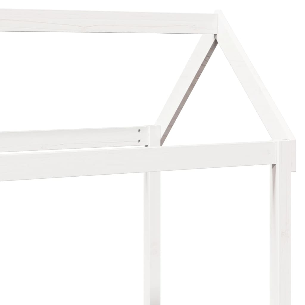 vidaXL Kids' Bed Roof White 118x70x176.5 cm Solid Wood Pine
