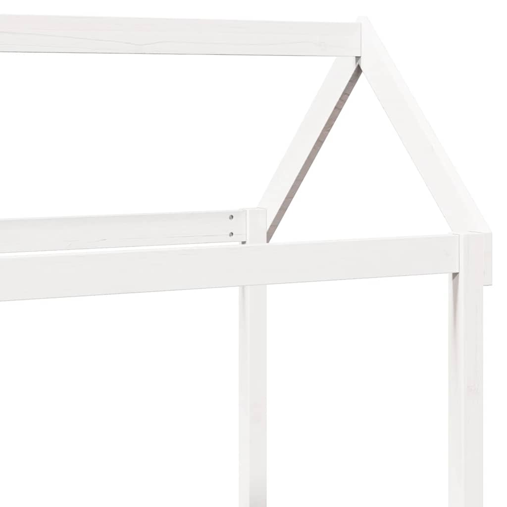 vidaXL Kids'Bed Roof White 118x70x176,5 cm Solid Wood Pine