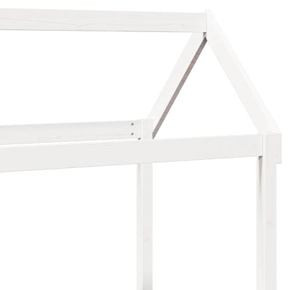 vidaXL Kids'Bed Roof White 118x70x176,5 cm Solid Wood Pine