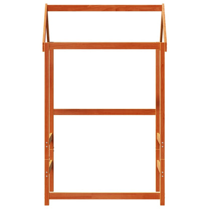vidaXL Kids' Bed Roof Wax Brown 118x70x176.5 cm Solid Wood Pine