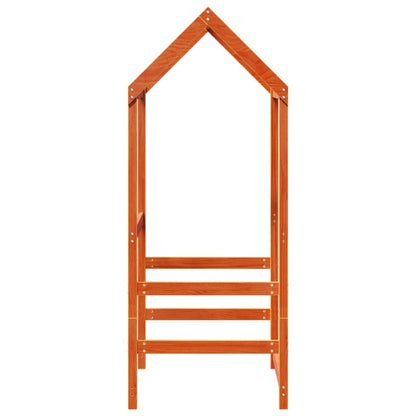 vidaXL Kids' Bed Roof Wax Brown 118x70x176.5 cm Solid Wood Pine