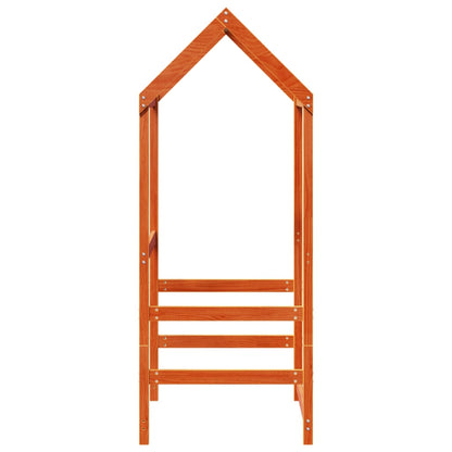 vidaXL Kids' Bed Roof Wax Brown 108x70x176.5 cm Solid Wood Pine