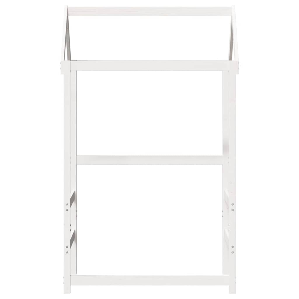 vidaXL Kids'Bed Roof White 98x70x176,5 cm Solid Wood Pine