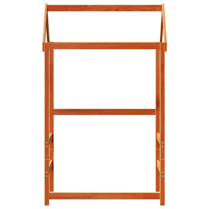 vidaXL Kids'Bed Roof Wax Brown 98x70x176,5 cm Solid Wood Pine