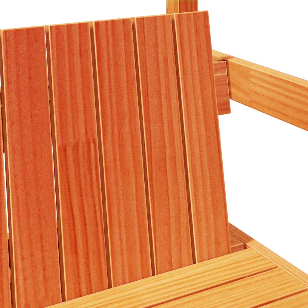 vidaXL Bench with Roof Wax Brown 117,5x70x176,5 cm Solid Wood Pine