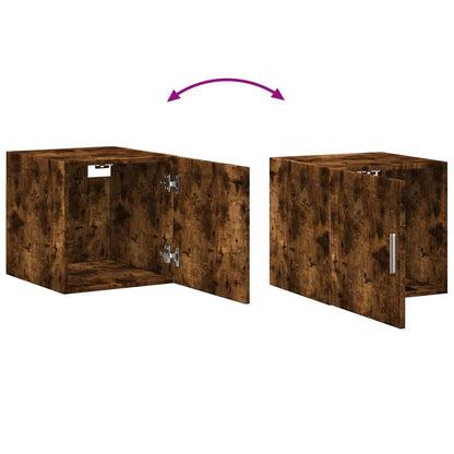 vidaXL Wall Cabinet Smoked Oak 40x42.5x40 cm Engineered Wood