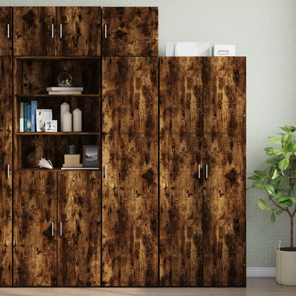 vidaXL Wall Cabinet Smoked Oak 45x42,5x40 cm Engineered Wood