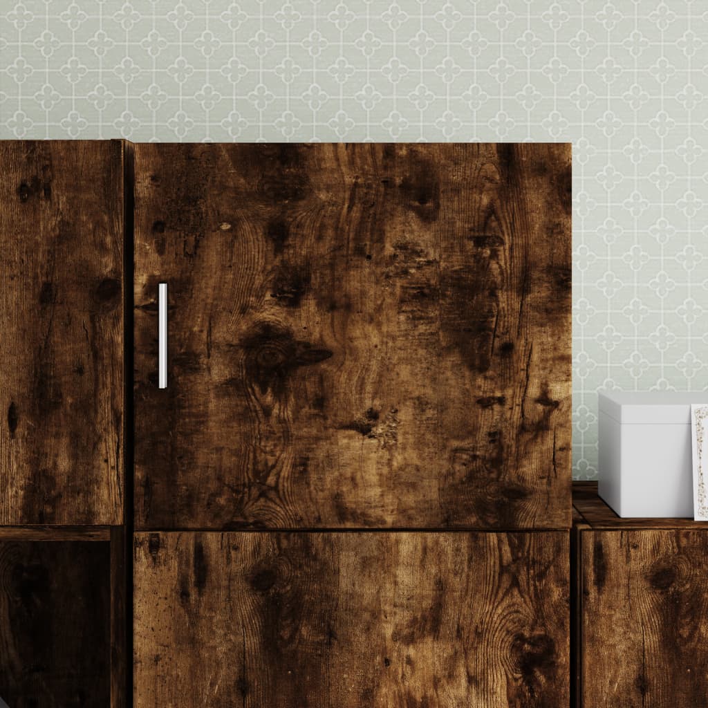vidaXL Wall Cabinet Smoked Oak 45x42,5x40 cm Engineered Wood