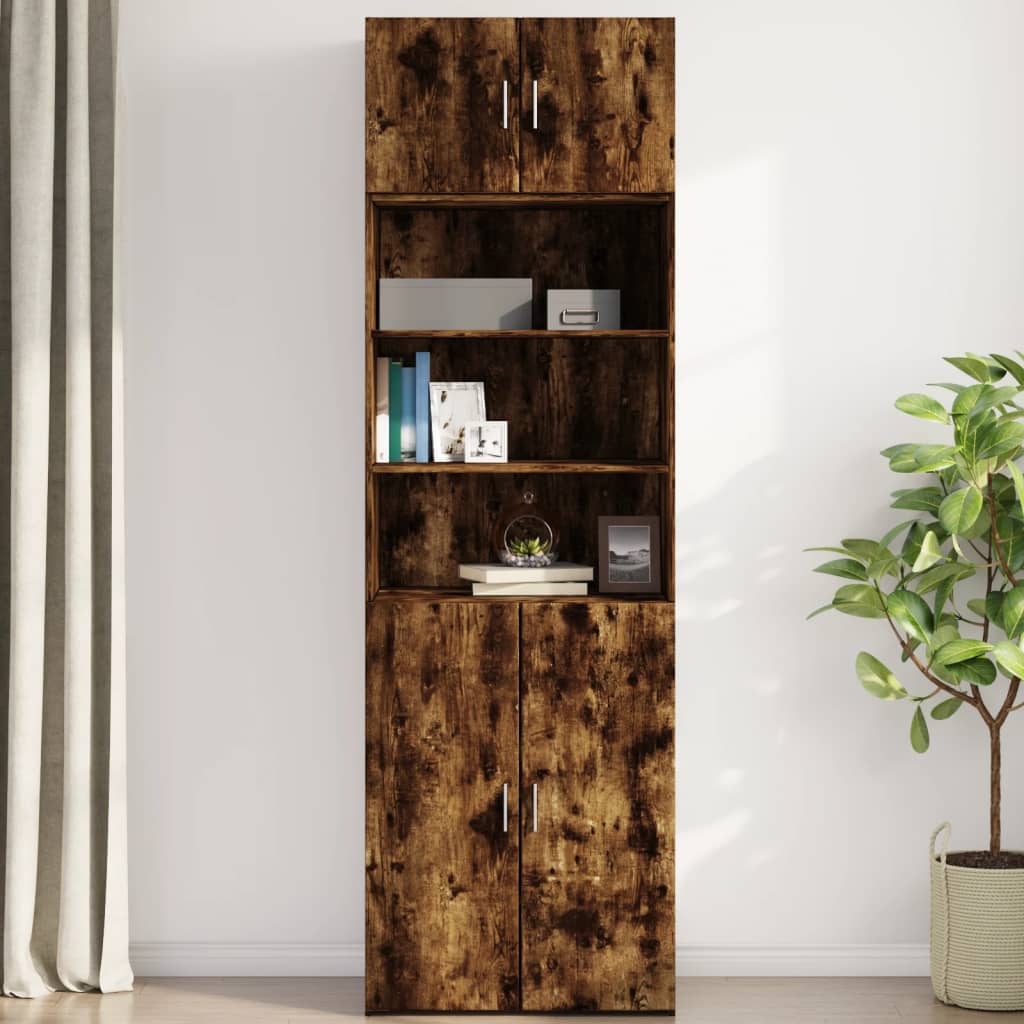 vidaXL Wall Cabinet Smoked Oak 70x42,5x40 cm Engineered Wood